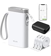 Nelko Label Maker Machine with Tape, P21 Bluetooth Label Printer with 3 Tapes & Case, Wireless Mi...