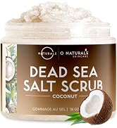 O Naturals Exfoliating Coconut Oil Dead Sea Salt Deep-Cleansing Face &amp; Body Scrub. Anti-Cellulite...