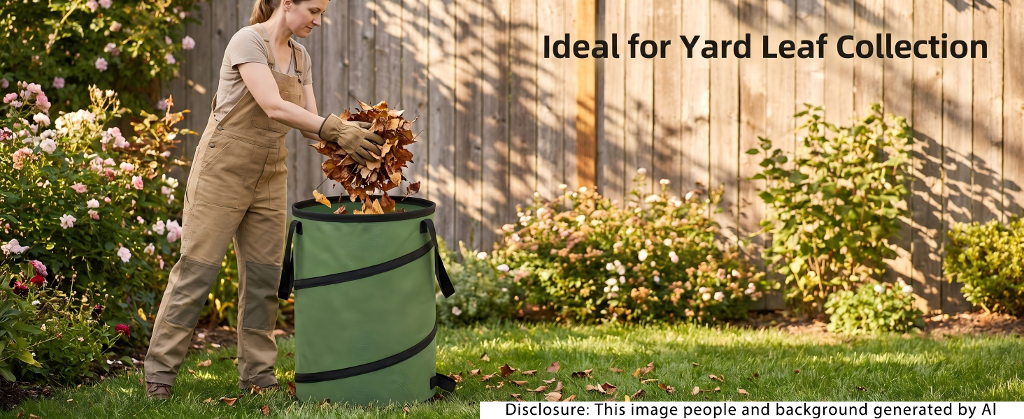 Outdoor Trash Can Camping Trash Can Collapsible Trash Can Reusable Leaf Bags Lawn Bags