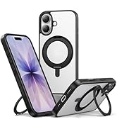 NIMASO for iPhone 17 Case with Ring Stand 360°Rotatable, Compatible with MagSafe, Shockproof Mili...