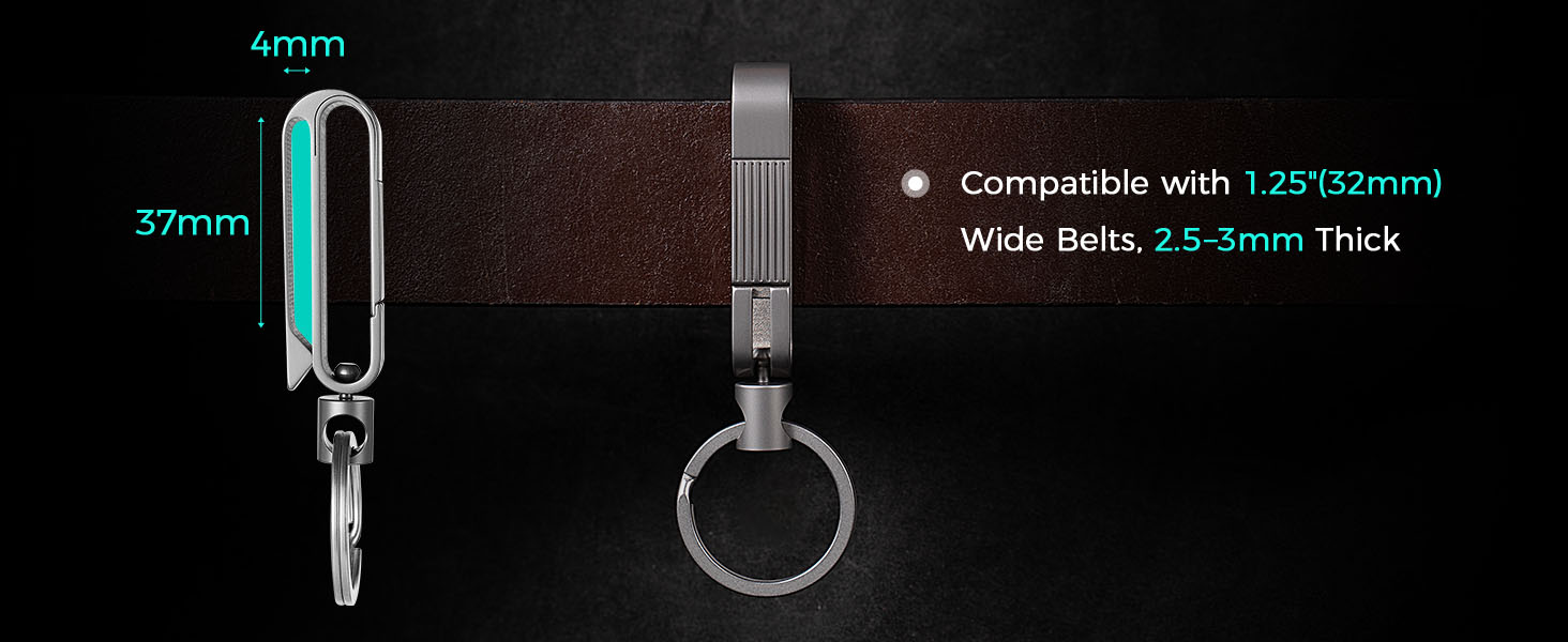 Belt clip compatible with 1.25&amp;amp;#34;(32mm) Wide Belts, 2.5–3mm
