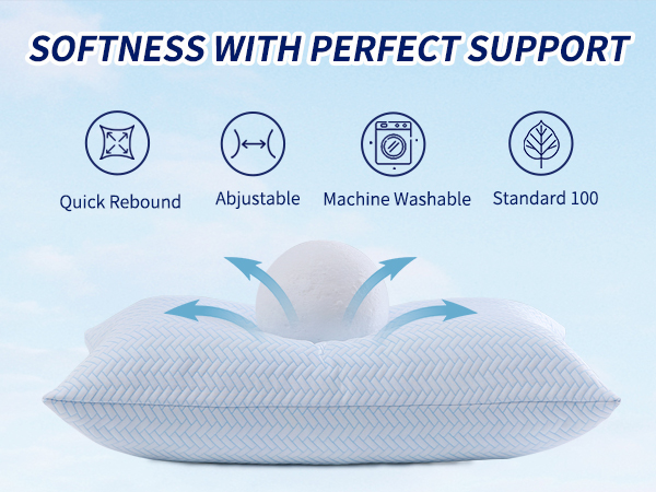 cooling pillow bed pillows for sleeping memory foam pillows 2 pack