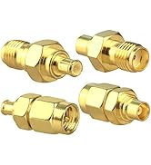 SMA to MCX Connectors Kit Coaxial Adapter Male to Female for WiFi Antenna/Networks/WiFi Router/Co...