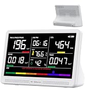 bonoch 16 in 1 Air Quality Monitor Indoor 7" Display 9 AQI+7 Alerts, CO2 Monitor Air Quality Test...
