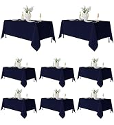 Fitable 8 Pack Table Cloth Rectangle Table: Stain and Wrinkle Resistant Tablecloth Rectangular, W...