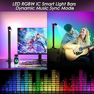 Smart Light Bar with Swivel Lamp