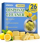 Garbage Disposal Cleaner Deodorizer Tablets 26Pack,XL Powerful Foaming Kitchen Sink Cleaners- Fre...