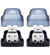RECOIL DB12P 2 Way Power Distribution Block, 1 X 0/2/4 Gauge in / 2 X 4/8 Gauge Out Power Distrib...