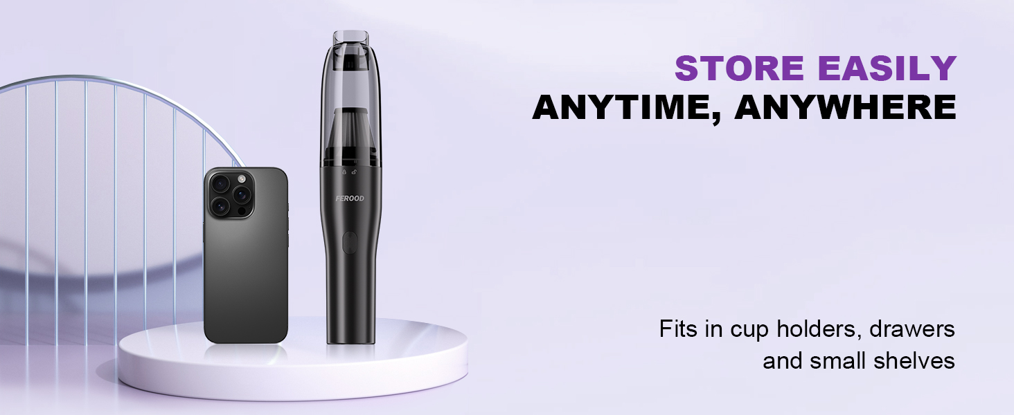 Mini Vacuum Cleaner Strong Suction, 4-in-1 Handheld Car Vacuum Portable Cordless, Ultra-Lightweight
