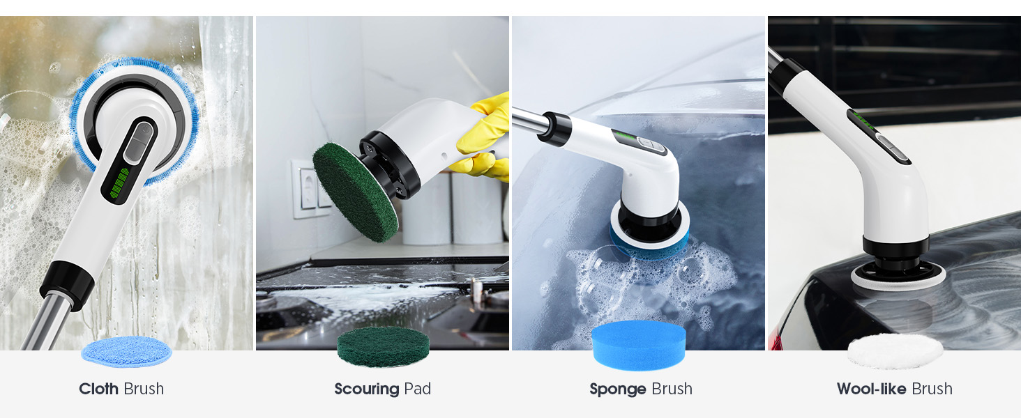 electric spin scrubber screen cleaning brush electric cleaning brush