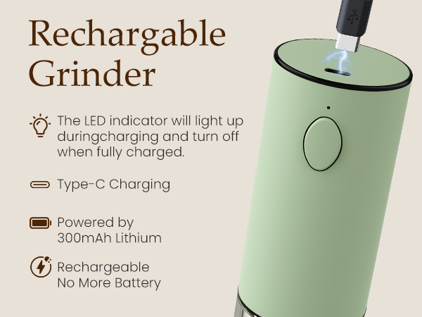 rechargeable salt and pepper grinder set