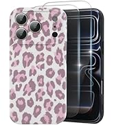 Cute Phone Case for iPhone 17 Pro Max Case, Tortoise Shell Pattern Leopard Full Camera Protective...