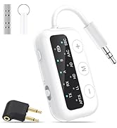 1Mii SafeFly Dot-Bluetooth 5.3 Transmitter Receiver for up 2 Headphones, AptX Low Latency/HD, Pla...