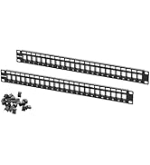 iwillink Blank Keystone Patch Panel 2-Pack, 1U 19