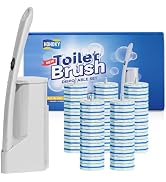 Disposable Toilet Brush Cleaning System, Toilet Cleaning Brush, 50 Replacement Brush Heads, Toile...