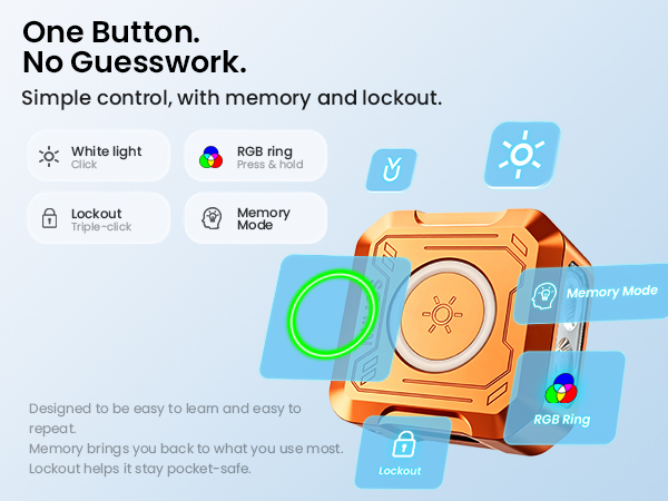 One button, simple control, with memory and lockout