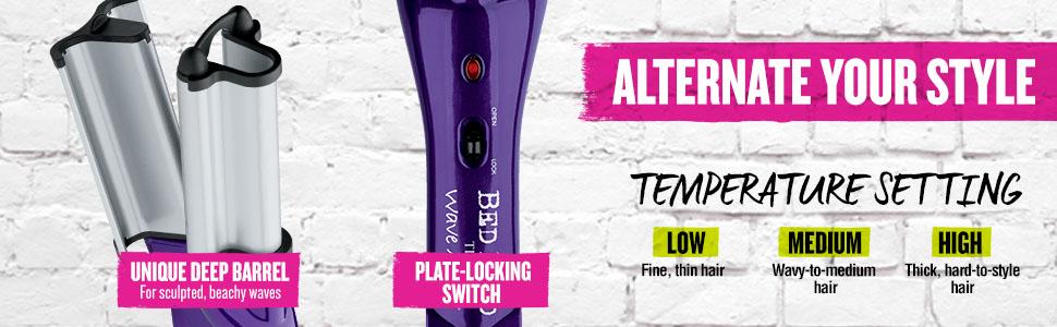 beachy waves, waver, hair waver, hair wavers, bed head; bed head waver, wave artist