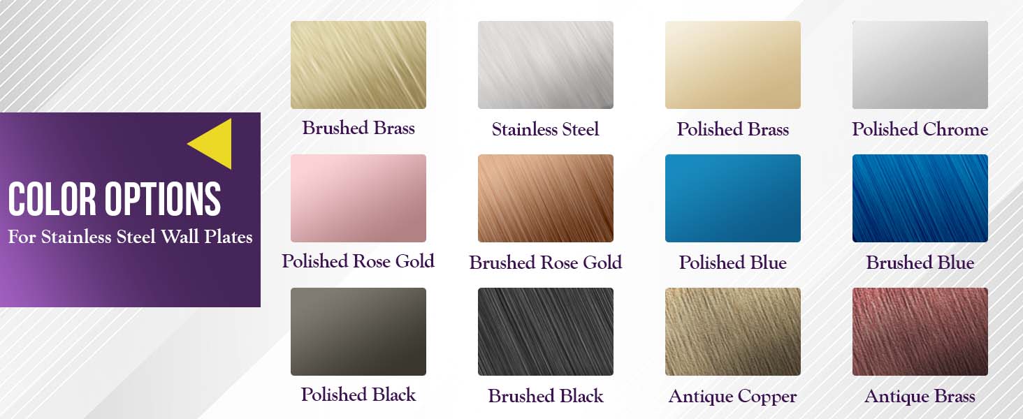 77 stainless steel wall plates-Color Selections