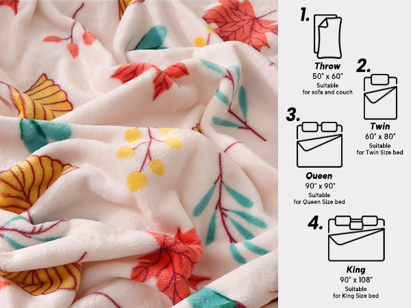 Autumn Leaves Throw Blanket