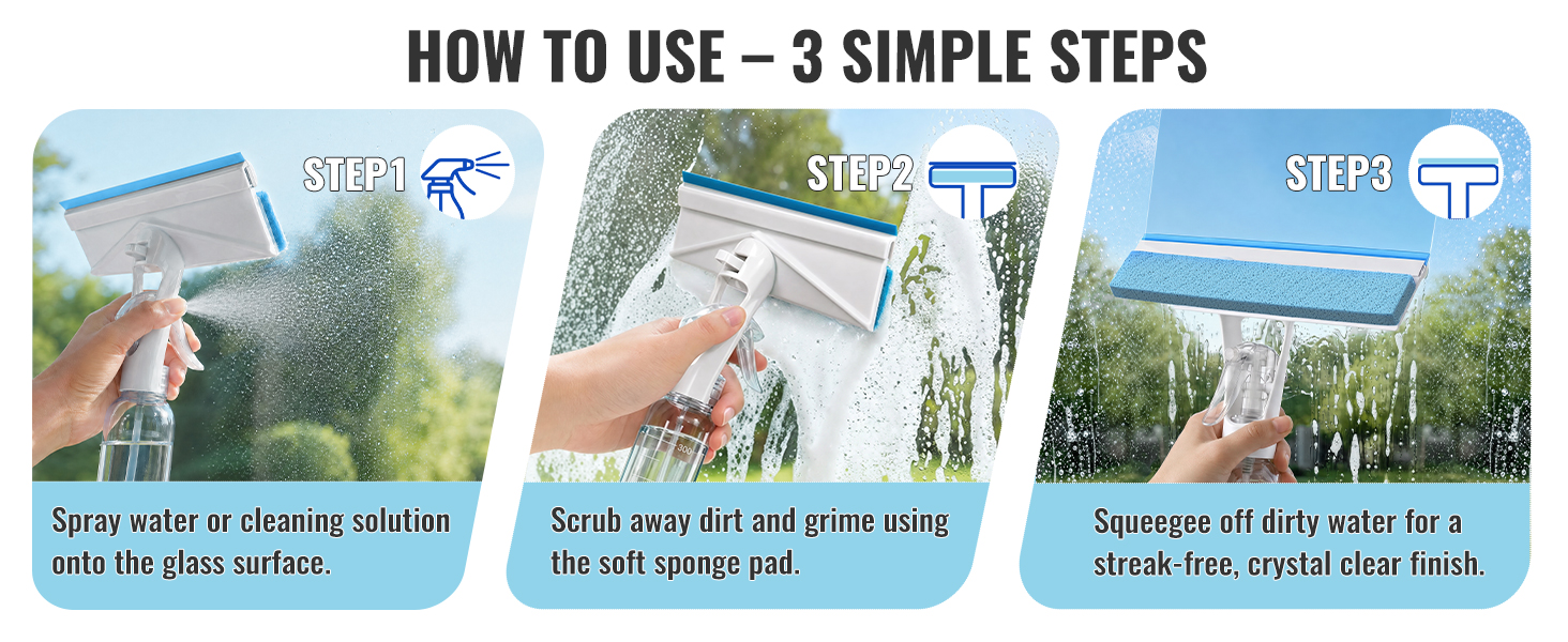 3 in 1 Window Cleaning Scraper