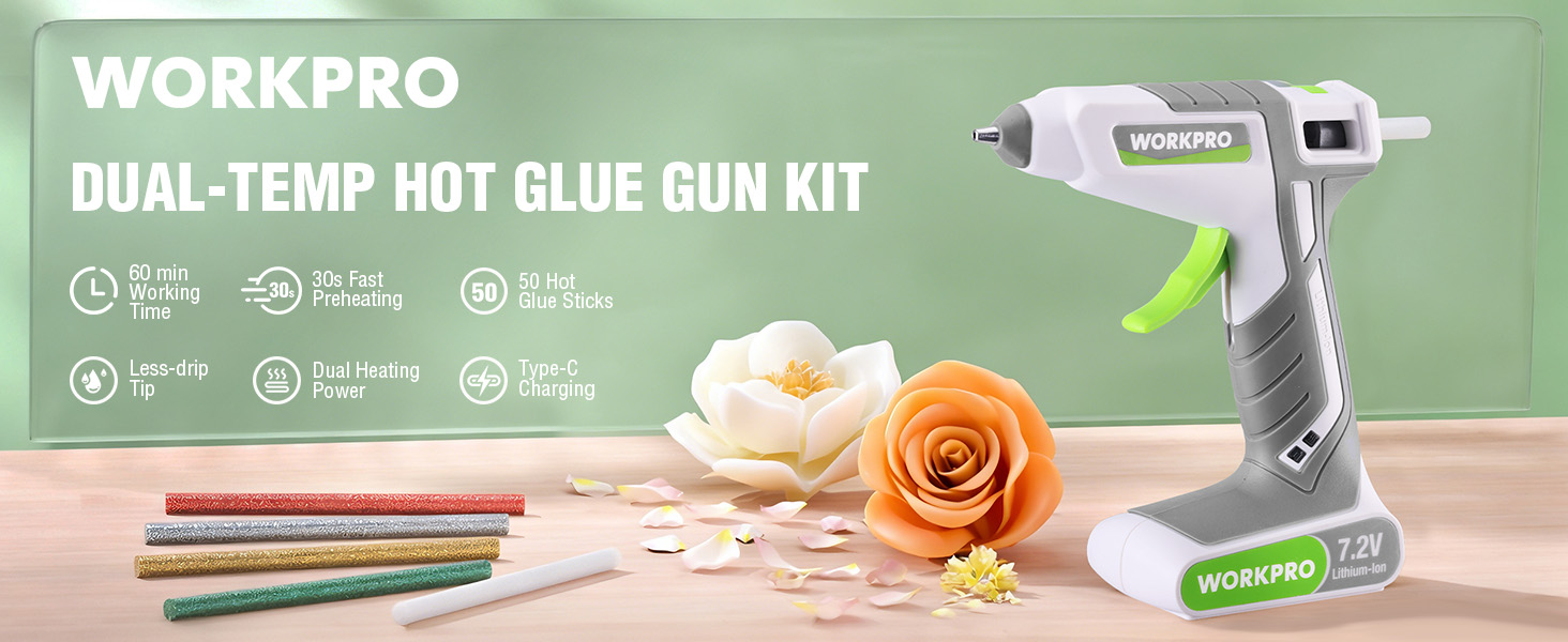 hot glue gun and sticks set