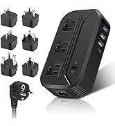 Power Converter 2300W International Step Down Voltage 220V/240V to 110V/120V w/ 4 USB 3 AC Outlet...