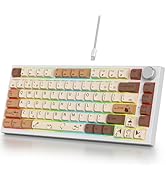 Guffercty kred 75% Mechanical Keyboard with Knob, Gasket Mouted Silent TKL Gaming Keyboard 75 Per...