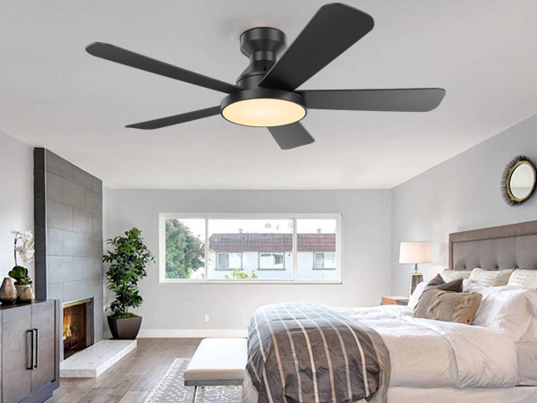 bedroom ceiling fan with lights, quiet ceiling fan, noiseless,