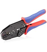 HKS Crimping Tool For Insulated Electrical Connectors - Ratcheting Wire Crimpers - AWG 22-10 (0.5...