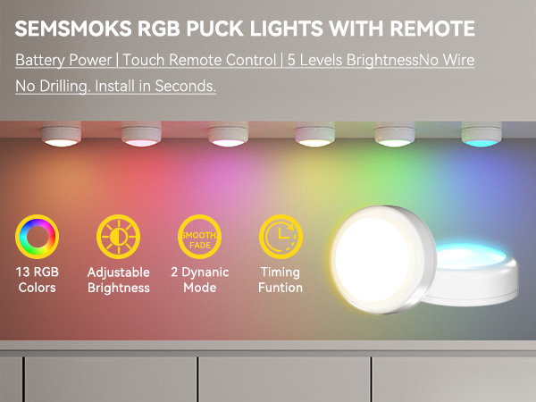 puck lights with remote