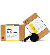Luxury Cork Yoga Block Set - Extra Large Yoga Blocks with Performance Grade Portuguese Cork | Hig...