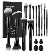 MAGEFY Makeup Brushes 16 Pcs Professional Makeup Brush Set Double-End Make Up Brushes for Powder ...