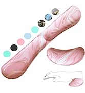 ZIBLY Wrist Rest Keyboard and Mouse Set - Non-Slip Ergonomic Wrist Cushion Support Pad - Easy Typ...