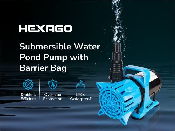 Pond Pump 1800GPH Hexago Submersible Water Pump