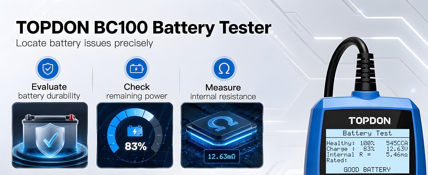 TOPDON BC100 Battery Tester