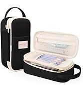 SKYDUE Large Capacity Pencil Case Organizer - Aesthetic School Supply Bag for Students &amp; Adults, ...