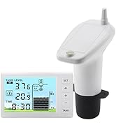 Mulcort Wireless Ultrasonic Level Gauge Water Tank Liquid Level Meter with Temperature Sensor Liq...