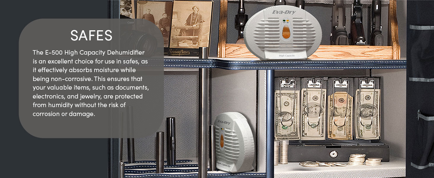 Use in safes and gun safes