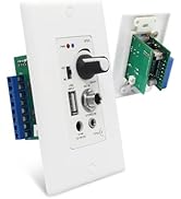 PNWCZ Wall Amplifier Compatible with Bluetooth 4 Channels Volume Control Wall Plate with USB/MIC/...