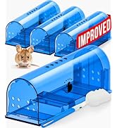 Motel Mouse Humane Mouse Traps No Kill Live Catch and Release 4 Pack - Reusable, Easy to Use &amp; Cl...