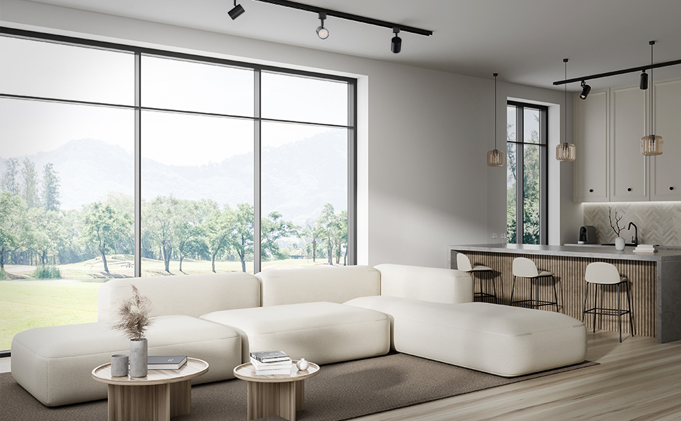 east grove home, lighting, led, flush mounts, track, solar, energy, efficient, ceiling fan