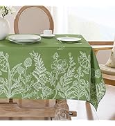 Softalker Spring Easter Tablecloth Rectangle - Waterproof Floral Pattern Decorative Table Cloths,...