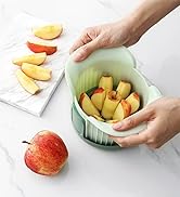 Apple Slicer, 8 Slices Heavy Duty Apple Cutter with Stand, Apple Corer&amp;Tomato Slicer with Comfort...