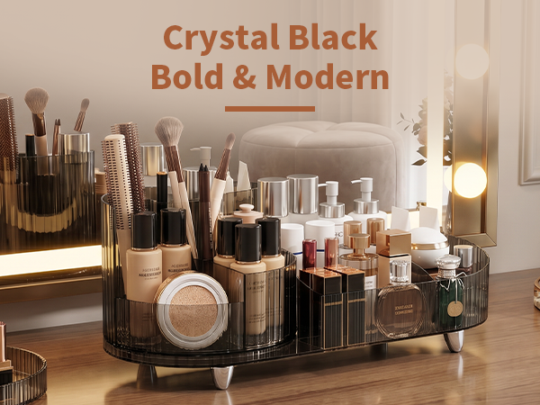 Rotating Makeup Caddy Organizer Vanity Skincare Brush Eyeshadow Lipstick Counter Desk Organization