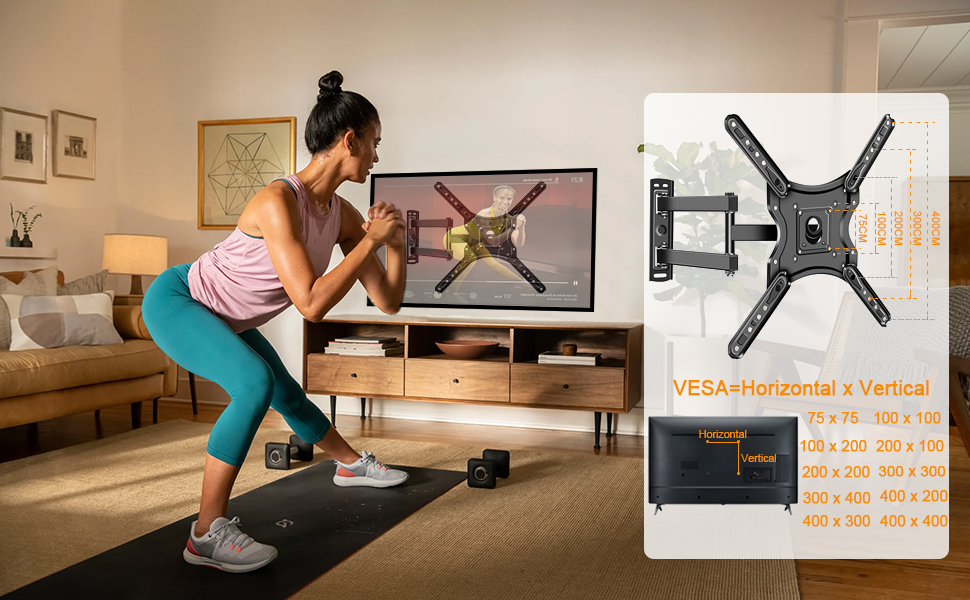 hang smart tv mount 43 inch