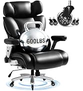 FLEXISPOT 600lbs Big and Tall Office Chair for Heavy People, Heavy Duty Computer Desk Chair with ...