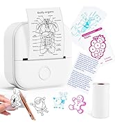 Memoking Mini Portable Printer - T02 Inkless Pocket Thermal Sticker Maker Mini Sticker Printer Mo...