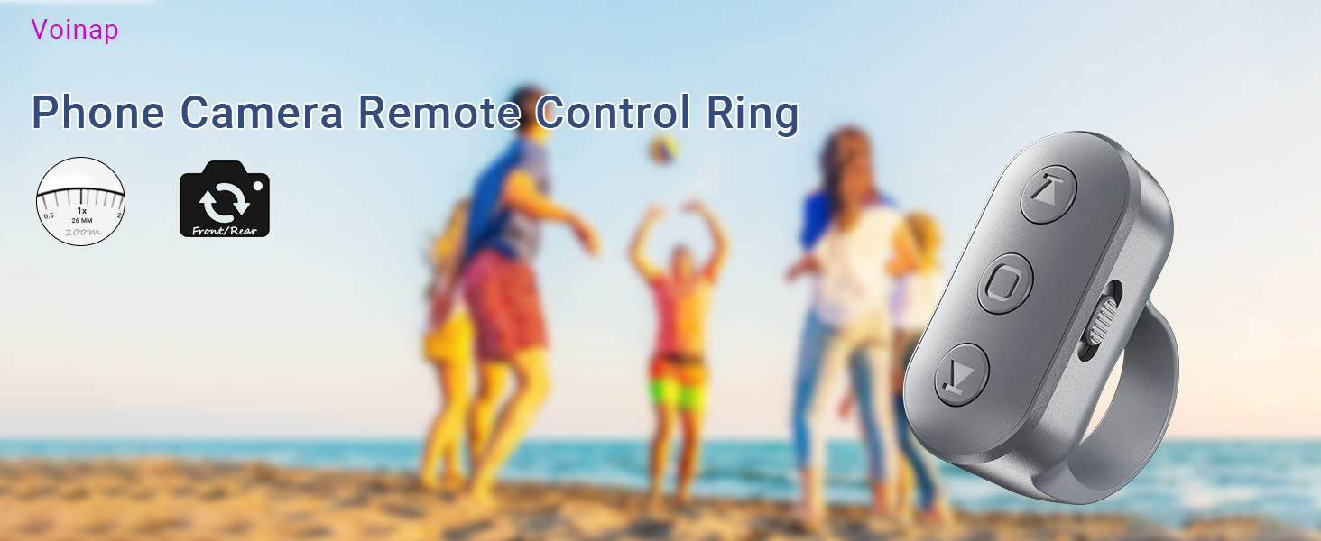 Phone Camera Ring Remote Control with Zoom in/Out
