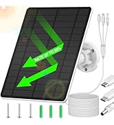 Solar Panel for Security Camera, Camera Solar Panel Suitable for All Security Camera with Micro U...