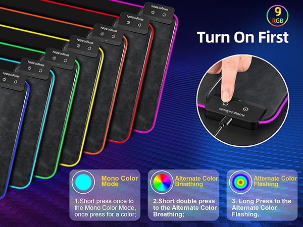 RGB Gaming Mouse Pad With Wireless Charging